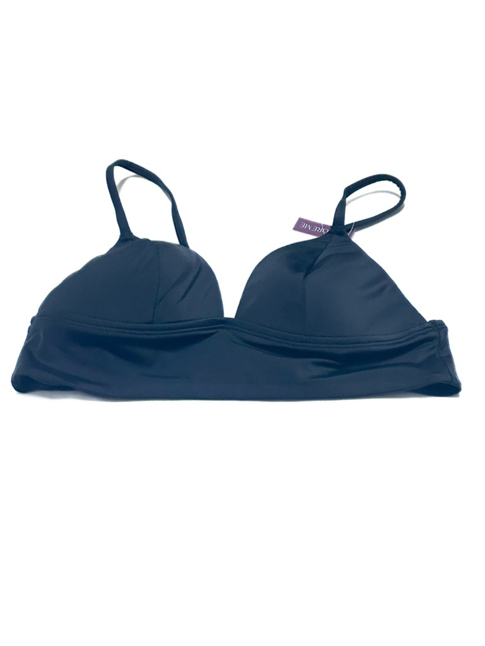 NWT Adore Me Nina Contour Black Wireless Bikini Top Swimsuit Triangle Bralette